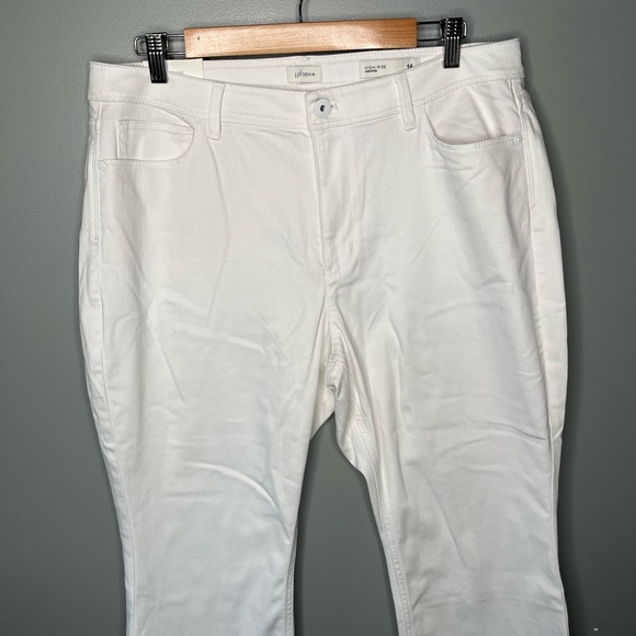 NWT J. Jill High Rise Cropped Split Hem Jeans - White - Picture 5 of 15